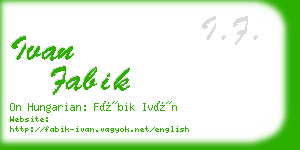 ivan fabik business card